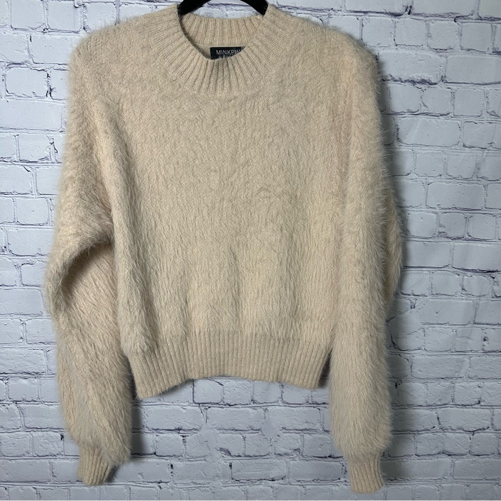 MINKPINK Light Pink Women's Crew Neck Sweater Size Large